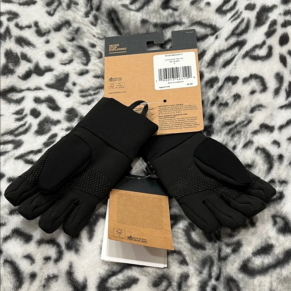 New!! The North Face Kids' Black Apex Insulated ETIP Gloves